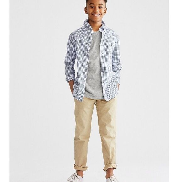 NWT Boy’s Polo Ralph Lauren Khaki Pants “Basic Sand” Sz 8 preppy classic - Picture 1 of 12